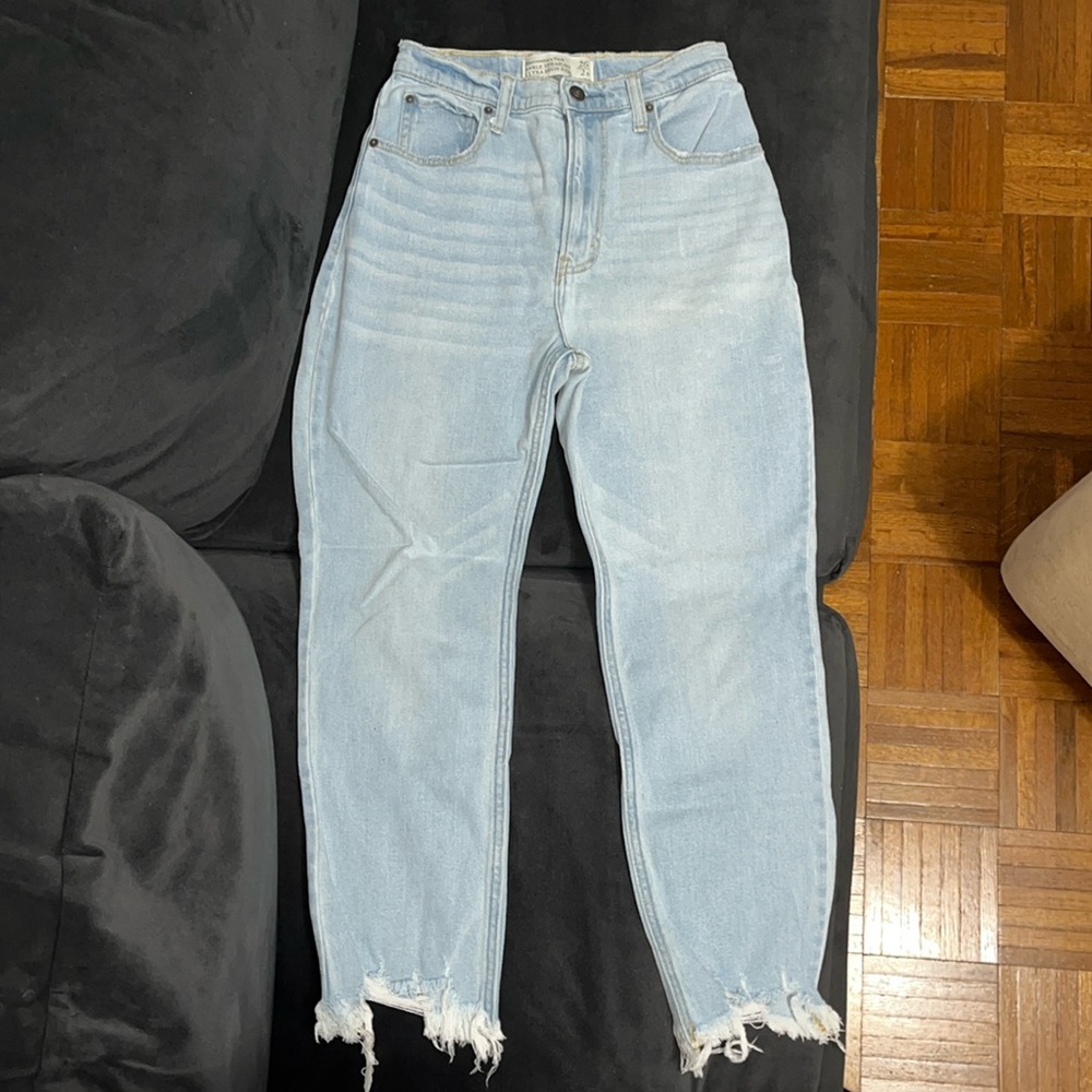 ABERCROMBIE & FITCH ANKLE STRAIGHT ULTRA HIGH RISE JEANS SZ 26S